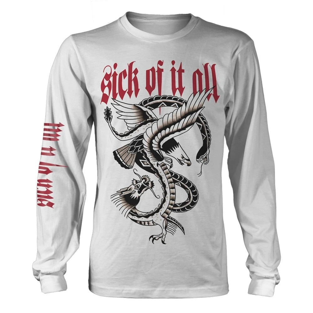 SICK OF IT ALL - EAGLE WHITE Long Sleeve Shirt Large