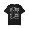 Instant Clothing Just Travel Graphic T-Shirt Airplane Globe Streetwear
