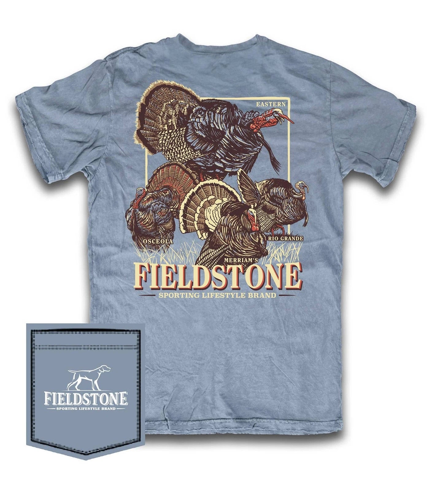 Fieldstone Turkey Hunting Shirt Grand Slam Wild Turkey Reprint T Shirt