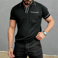 Men's Short Sleeve Slim Fit Polo Shirts Knitted Shirts Casual Golf Shirt