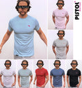 Pistol Boutique Men's Plain Blank Soft Crew Neck Chest Logo T-shirt
