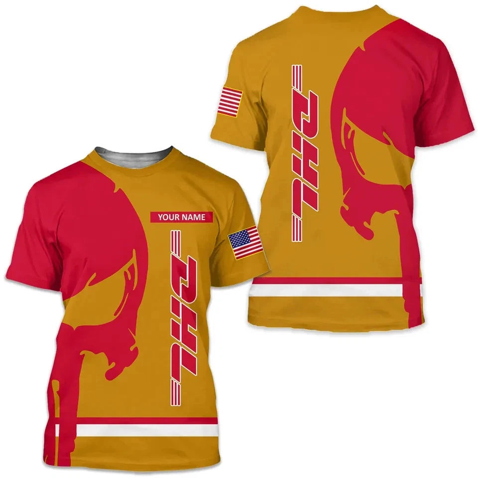 Dhl Skull Custom Name T-Shirt 3D Men and Women Size S-5XL HS666