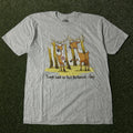 Y2K Funny Deer Bullseye Birthmark Graphic T-Shirt L
