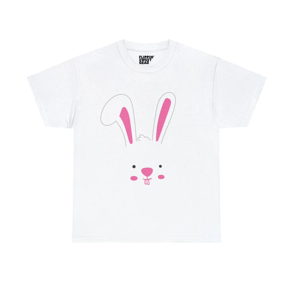 Cute Easter Bunny Face Graphic Tee Shirt
