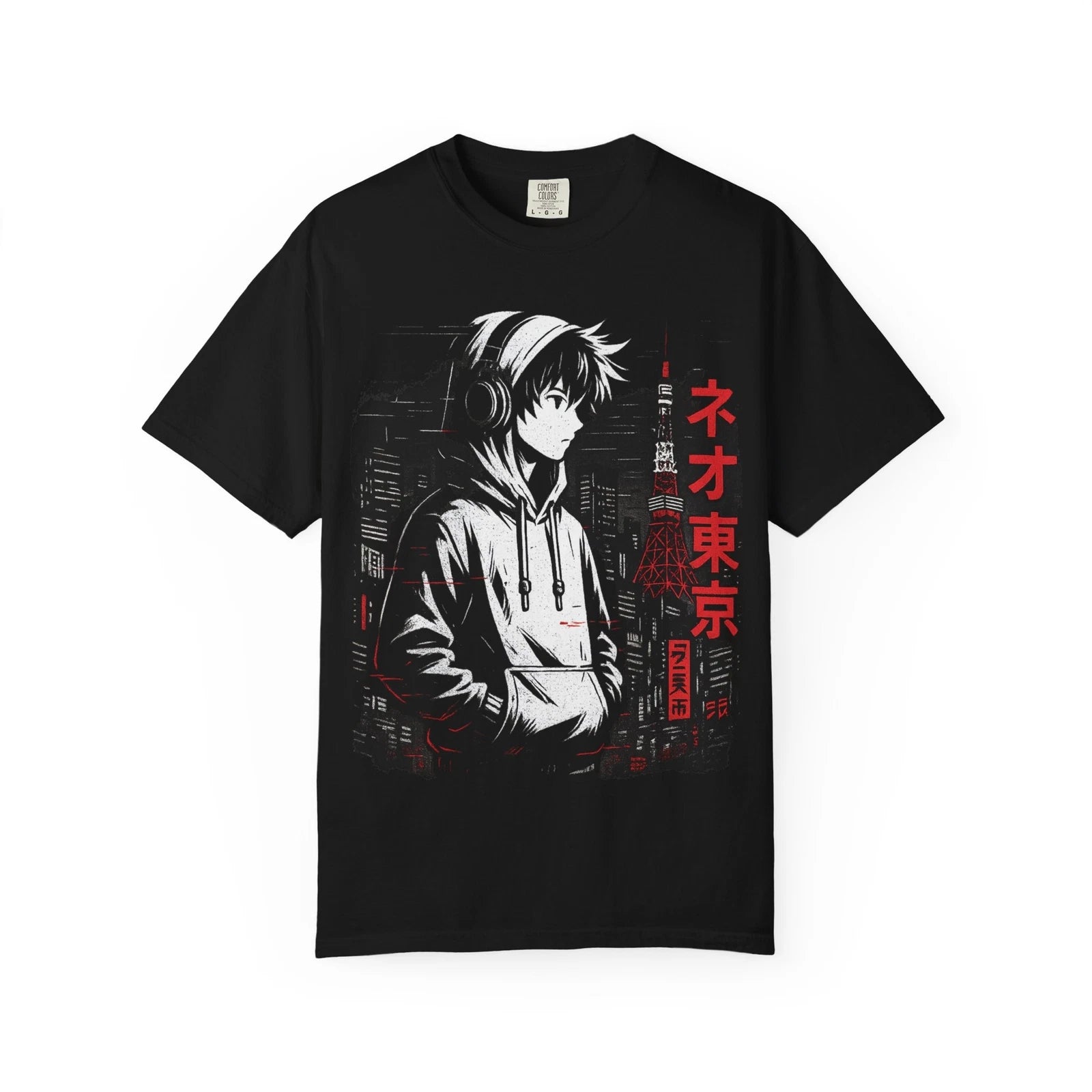 Streetwear T-shirt Tokyo Nights, Urban Graphic Tee Hip Hop Harajuku Tee