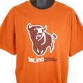 Latino Gear T Shirt Mens Size Large Orange Bull Streetwear DEADSTOCK