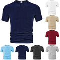 Mens V Neck T-Shirt Casual Wear Style Polyester Fabric Short Sleeve Style