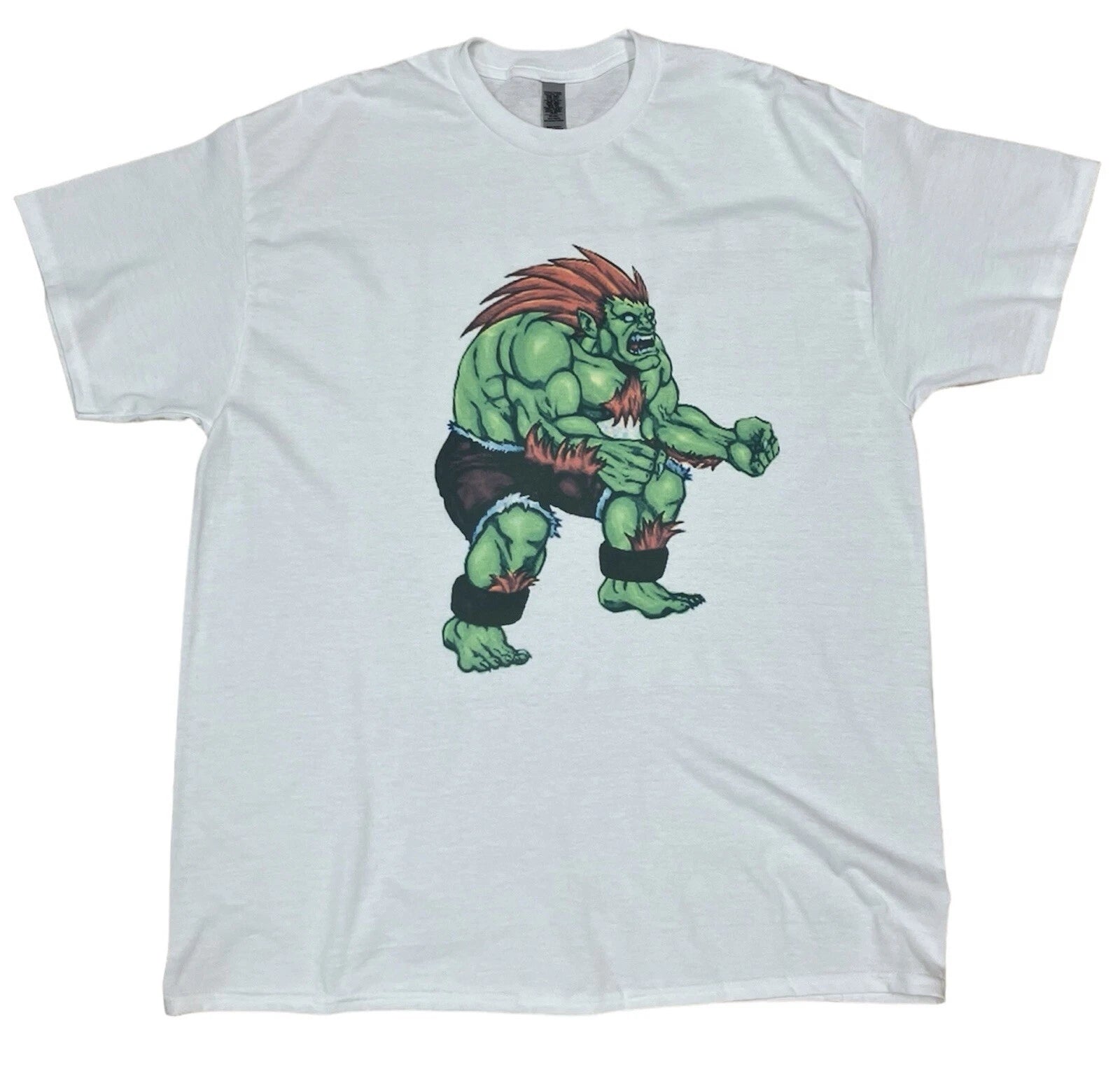 Blanka Fictional character Retro Vintage Graphic Design T-shirt Soft Style