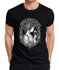 Liberté Égalité FCK AFD Art Nouveau Woman Floral Vintage Politics Mens T-Shirt