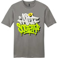 NEW Art Society 3D GRAFFITI BLACK/GREEN Tee Shirt GREY SMALL-4XLARGE MADE IN USA