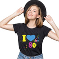 I Love The 80s Fancy Dress Globe Party Neon Festival Mens Womens T-Shirt1#TA-194