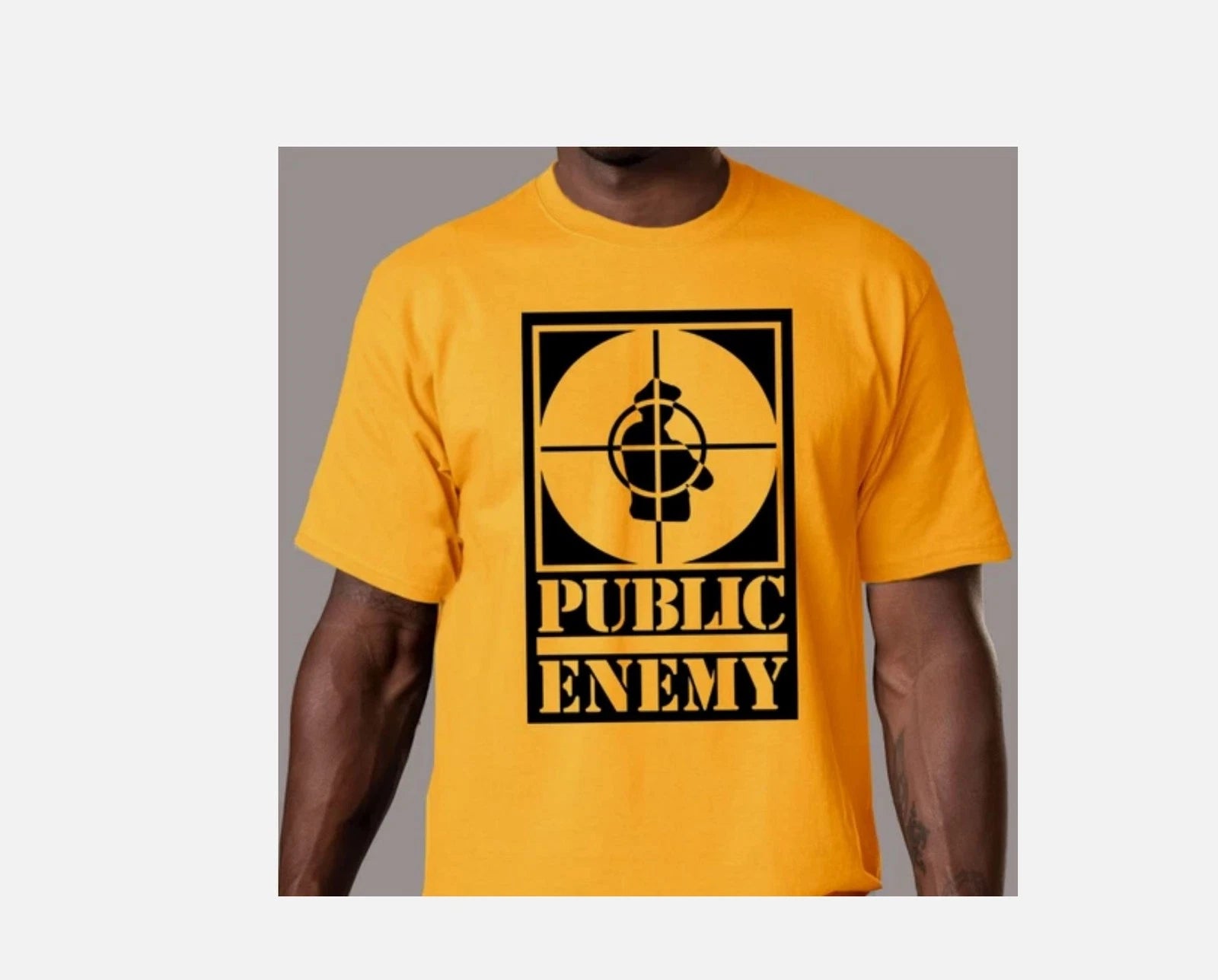 Public Enemy - Rebirth of a Nation Big Logo Gold All Size Unisex T-Shirt