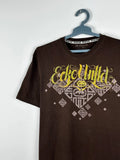 Vintage Ecko UNLTD Y2K Brown T Shirt Skate Steetwear Size XL