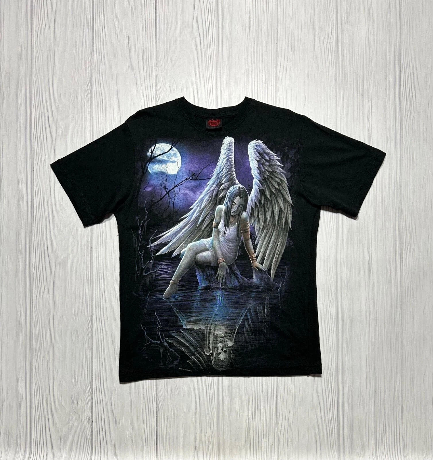 Vintage Y2K Angel Death Girl 666 Allprinted T-Shirt