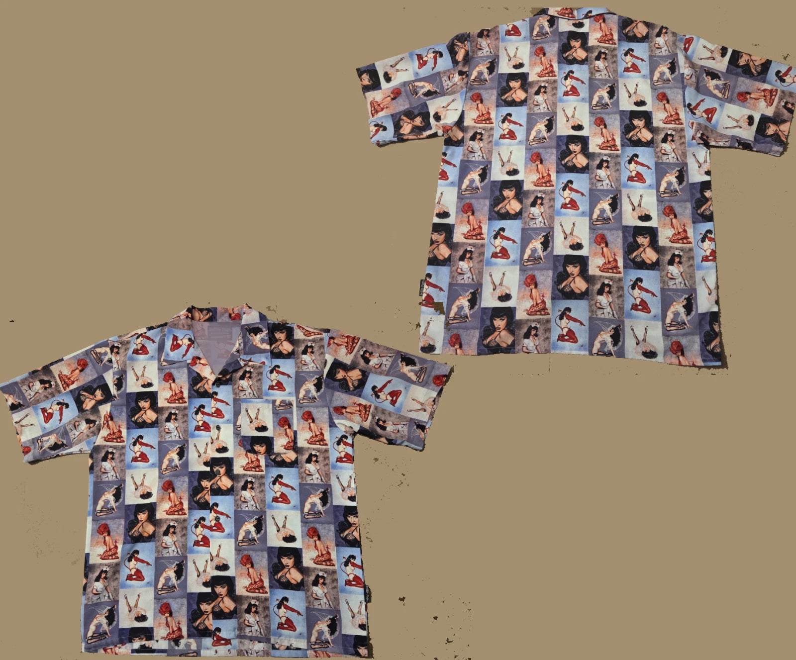 Bettie Page Hawaian 3D Shirt Full size s-5XL GE407