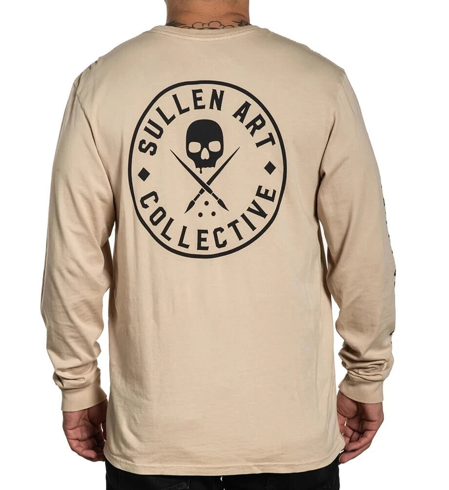 Mens Sullen Art Ever Badge Of Honor L/S Sesame Tattoo Premium Tee T-Shirt L-3XL