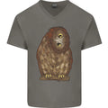 A Funny Owl Mens V-Neck Cotton T-Shirt