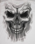 Vtg Y2K Tattoo Art Skull Skater Goth Grunge Men's T-Shirt White Graphic Sz Large