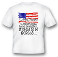 We the people flag Needs to be reread black or white tee. constitution 2nd amend