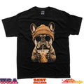 French Bulldog Hipster Dog Drinking Iced Coffee Sunglasses T-Shirt