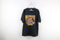 Vtg Y2K 2003 Mens XL Faded Biketoberfest Motorcycle Fire Flames Skeleton T-Shirt
