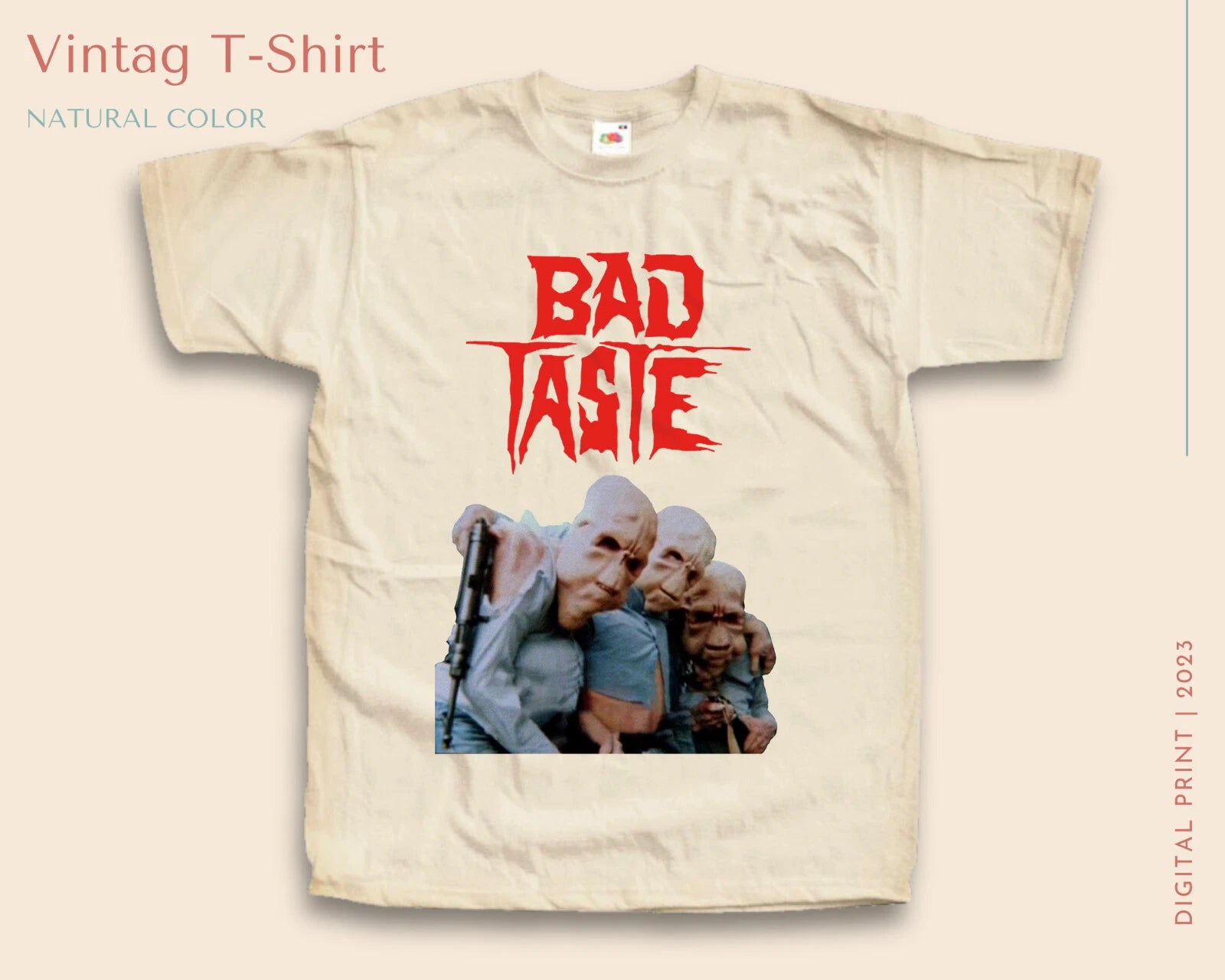 Bad Taste Vintage T Shirt for Men NATURAL S-5XL