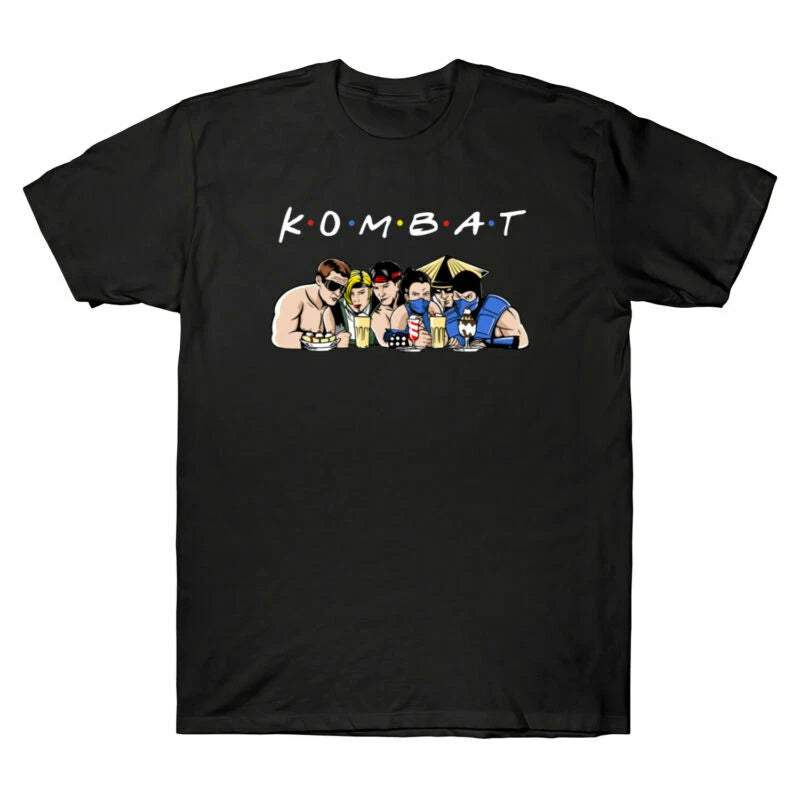 Raiden Freinds Men's Mortal and Kombat Tee Liu T-Shirt Johnny Kang Sub-Zero Cage