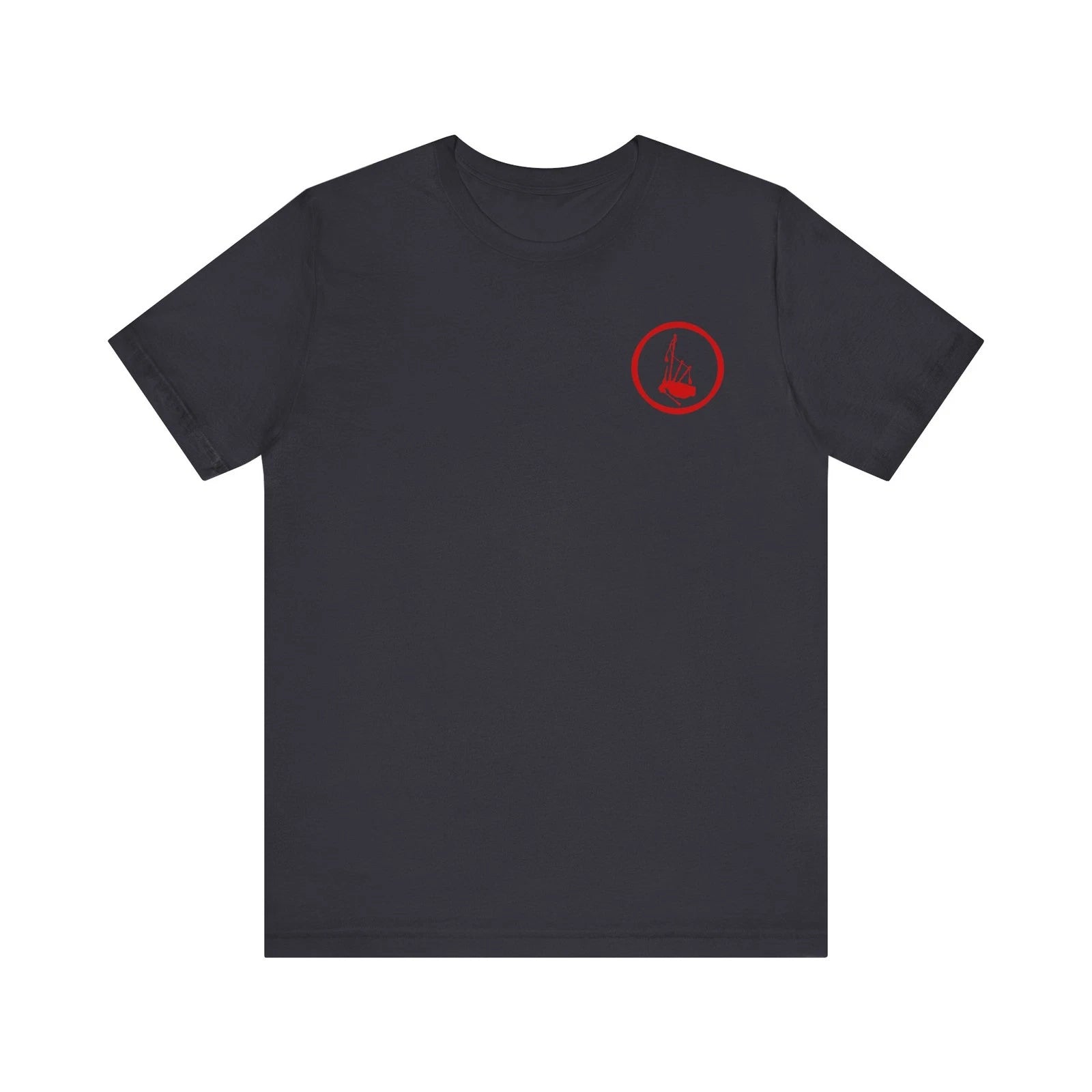 Bagpipe Logo T-Shirt – Circle Silhouette Design | Piper Music Gift Tee