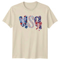 Floral Letter T-Shirt Cute Flower Pattern Stylish Vintage Gift For Her