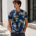 TRUE RELIGION Men's Blue Tie Dye Crew Neck Graphic T-shirt Casual BNWT