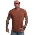 New Yakuza Men's Plain Regular Basic T-Shirt - Brown