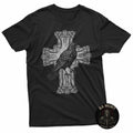 Gothic Raven Ornate Cross Dark Aesthetic Shirt