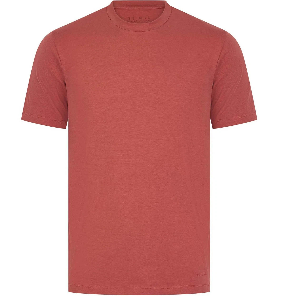 Sseinse T-Shirt Mens Essential Fitted Tee in Terracotta Red