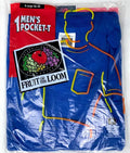 NIP vintage 90s BLANK BLUE FRUIT OF THE LOOM POCKET T-Shirt SIZE XL soft NOS