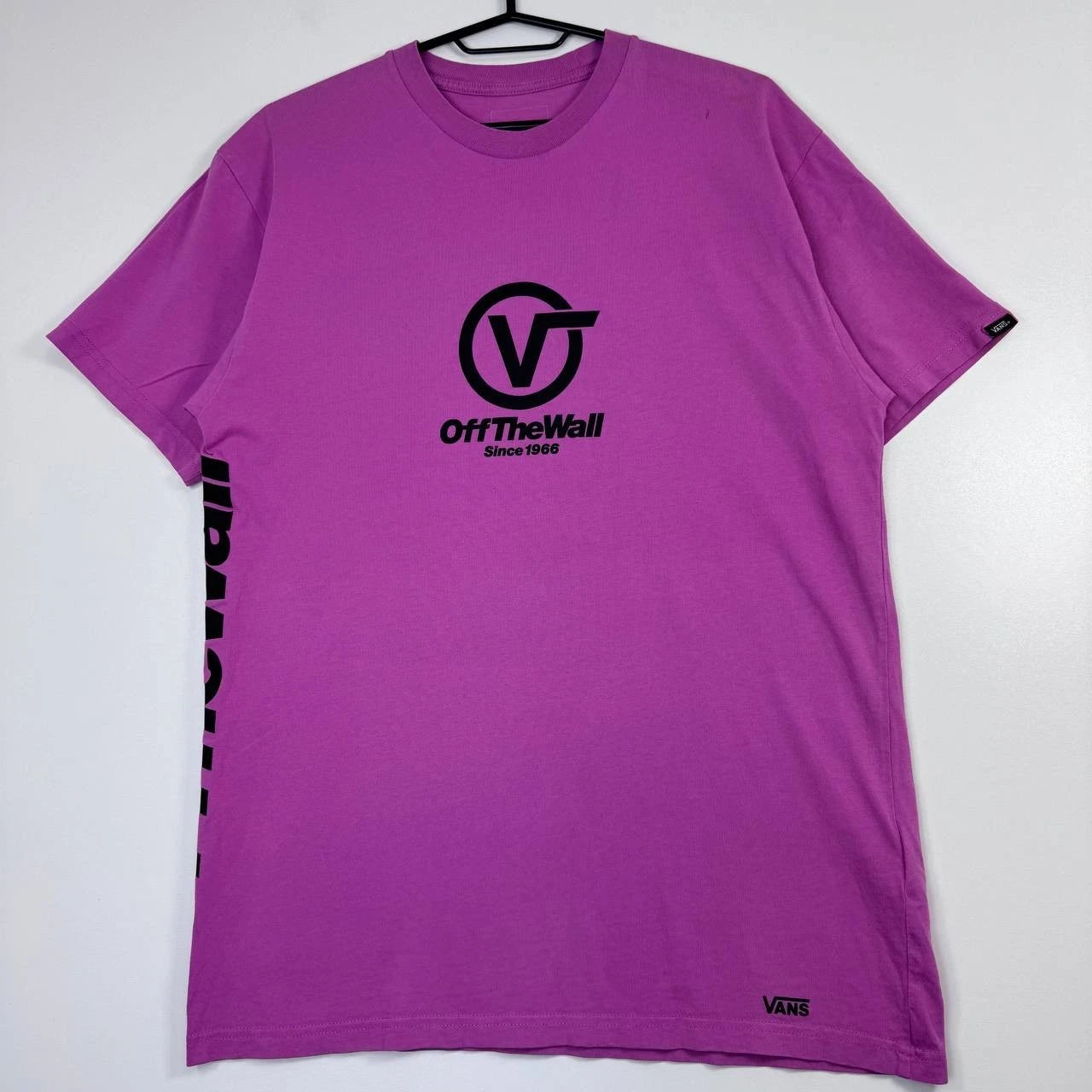 Vans Off The Wall T-Shirt Pink Big Logo Skate Streetwear Mens Size M