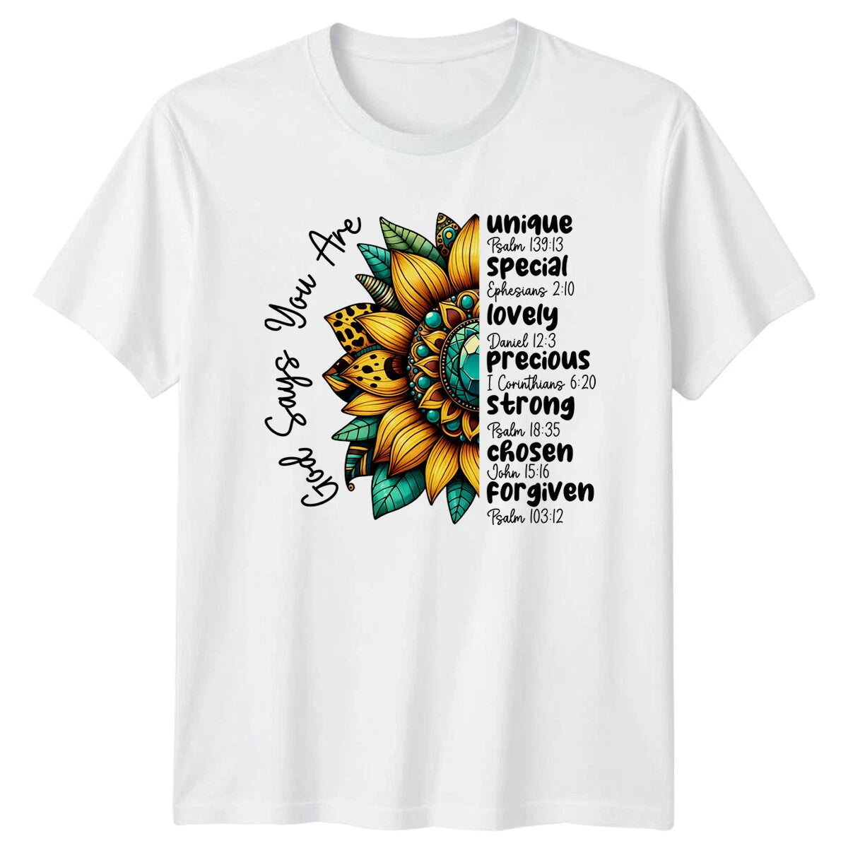 God Says You Are Unique Special Lovely T-Shirt Christian Faith