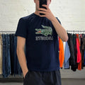 Lacoste graphic print t shirt Mens L navy logo tee Y2K streetwear