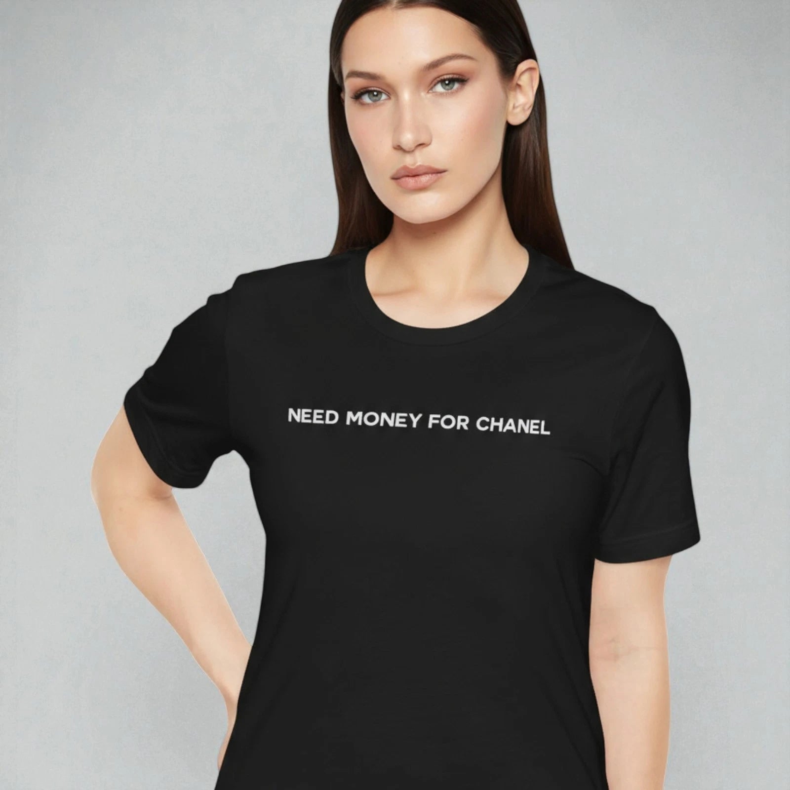 NEED MONEY FOR CHANEL Unisex T Shirt  Short Sleeve Tee EXCLUSIVE Art