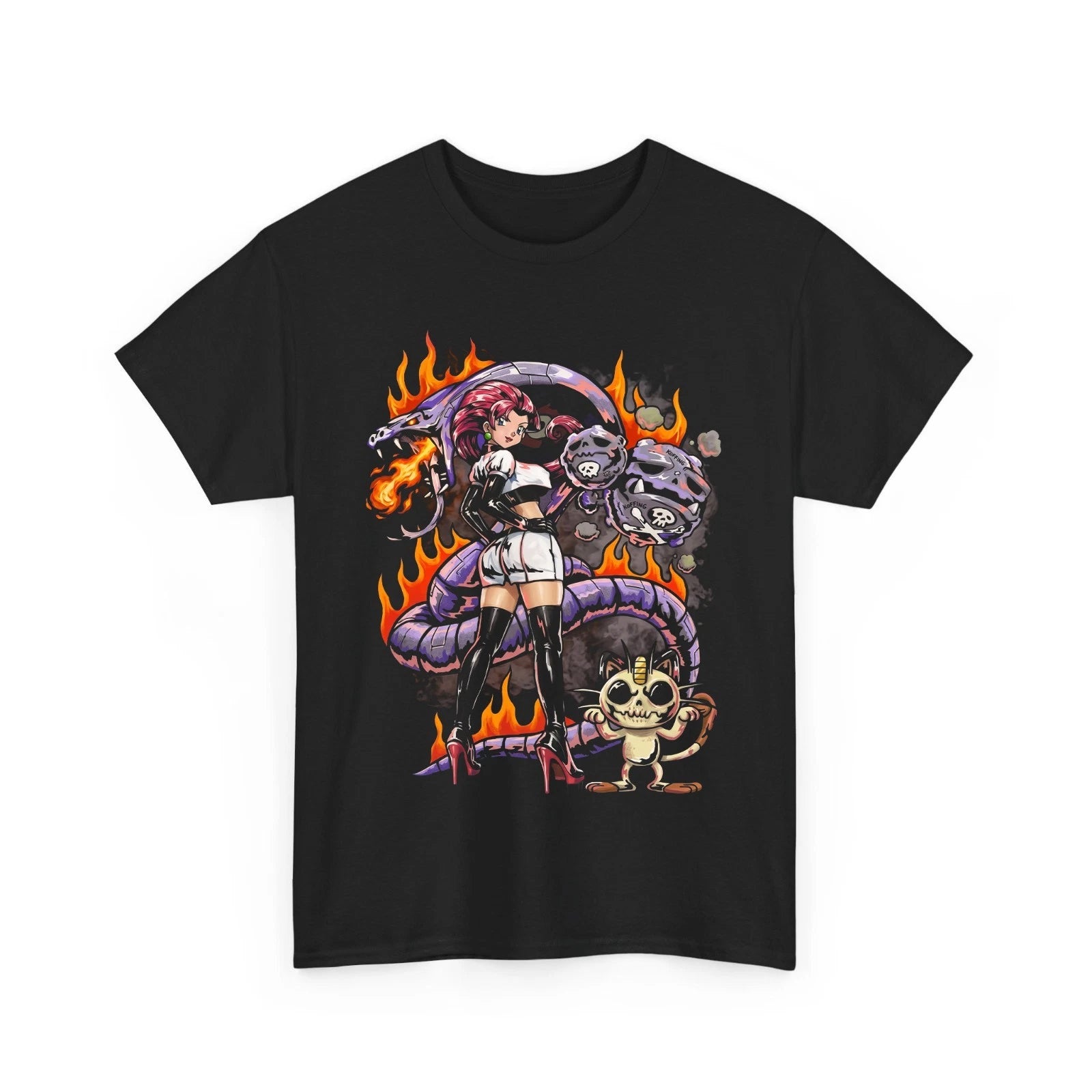 Dark Anime Villain Snake Graphic Streetwear Tee