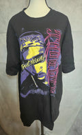 Tupac Shakur XL Black T-Shirt Neon Thug Life Trust Nobody Y2K Rap Hip Hop Tee