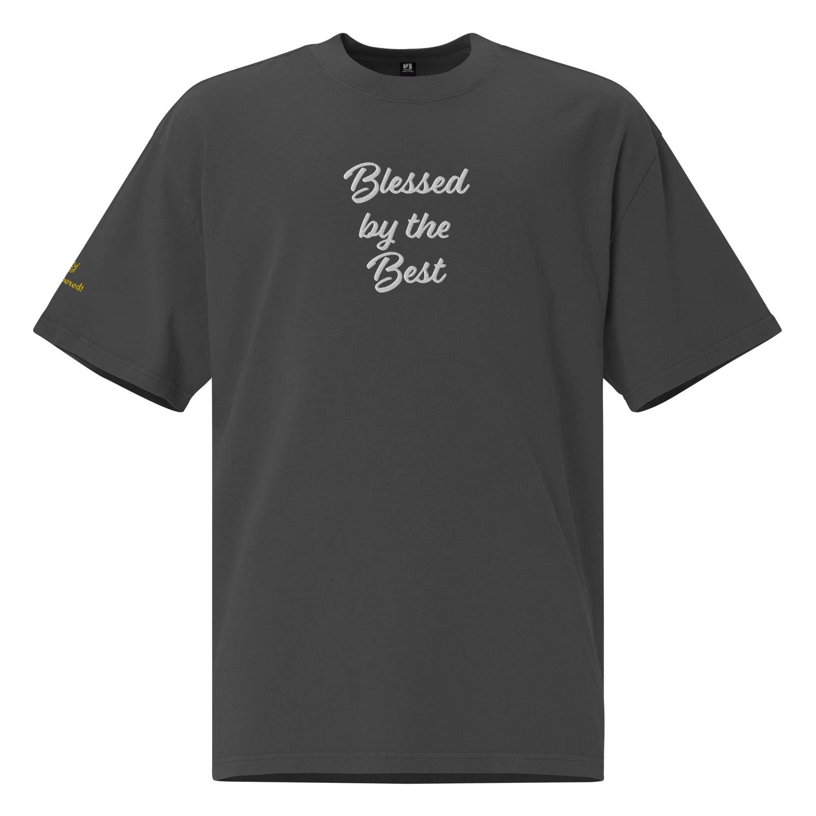 Oversized faded t-shirt "Blessed by the Best"