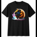 Detailed Syrian Hamster Portrait Cute Mens T-Shirt Black 100% Cotton Kawaii