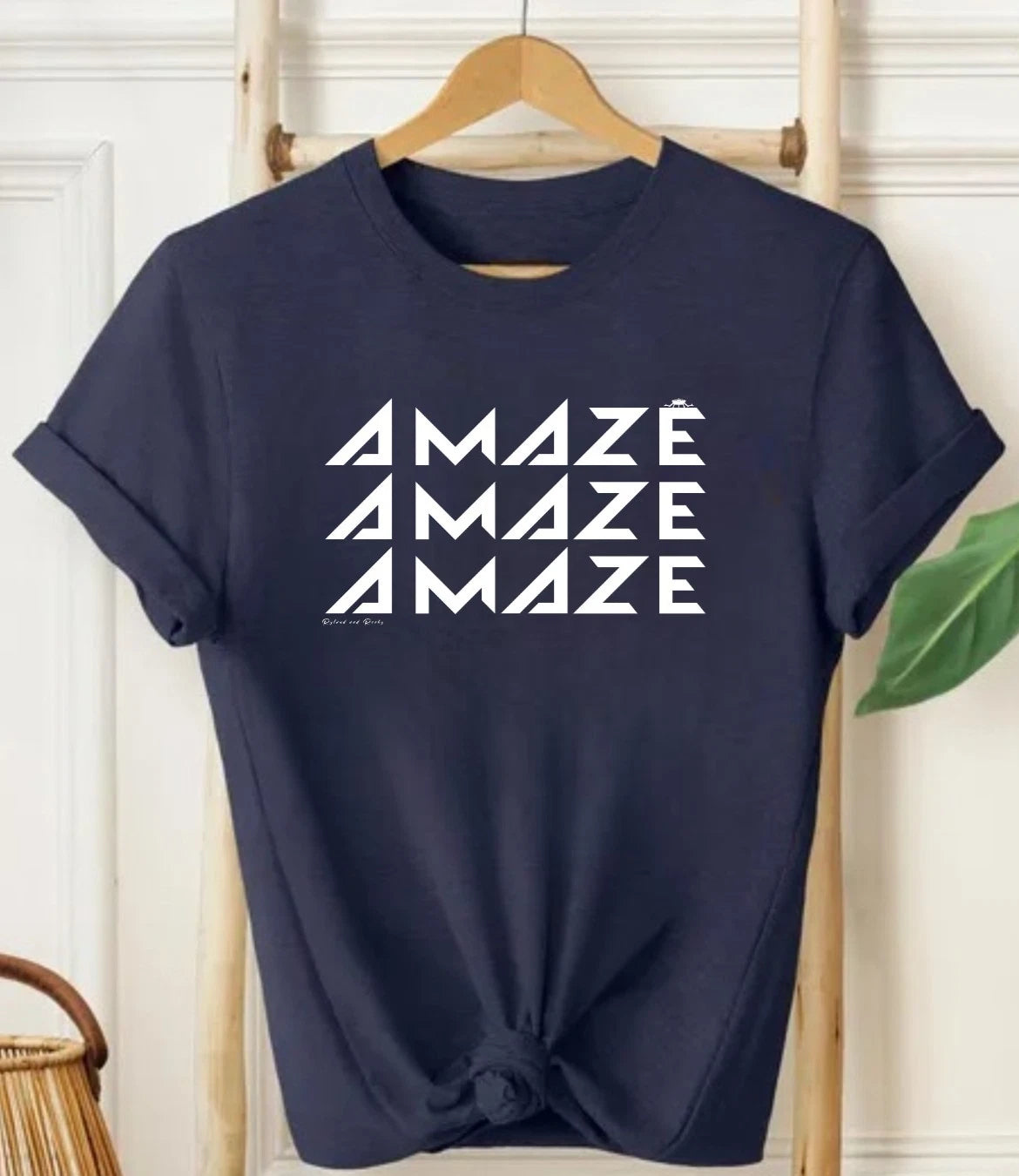 Amaze Statement Modern Unisex T-Shirt - Stylish Quirky Geometric Text Tee Top