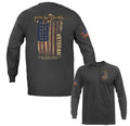 American Veteran Military Patriotic US Flag Long Sleeve