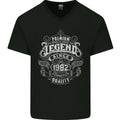 Premium Legend 44th Birthday 1982 Mens V-Neck Cotton T-Shirt