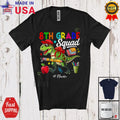 Custom Name 8th Grade Squad; First Day Of School Student Teacher T-Rex T-Shirt