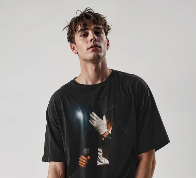 MICHAEL JACKSON Glove Streetwear Boxy Tee Shirt Unisex Full Size