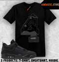Shirt Matching AJ 4 Black Cat 2025 Match Sneaker Number 4s Sneakerhead T-Shirt