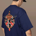 Men's Oversized Back Printed Streetwear T-Shirt | Trendy Loose Fit Graphic Tee |