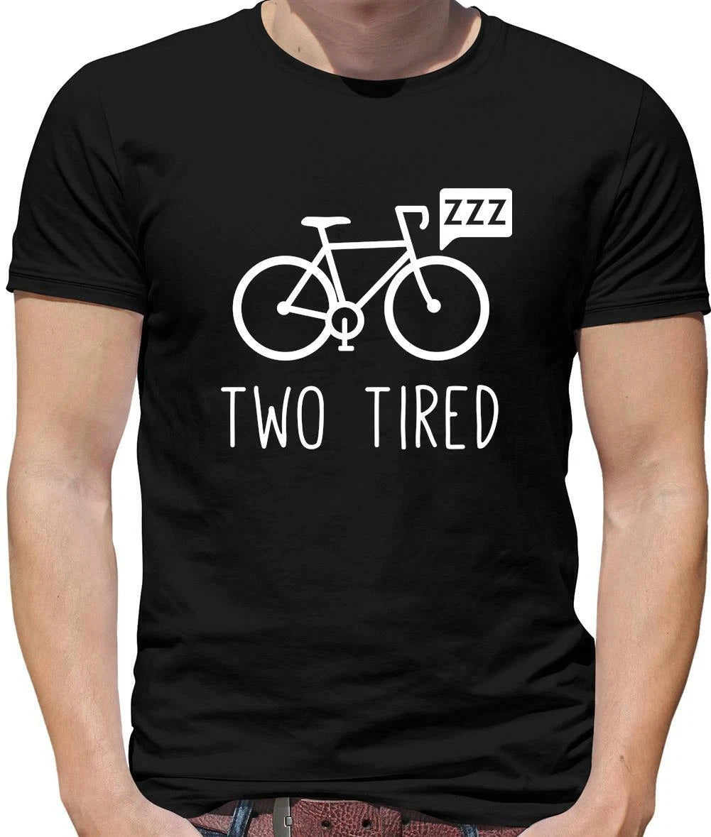 Two Tired Bicycle Mens T-Shirt - Bike - Biker - Cyclist - Cycle - Sport - Pun